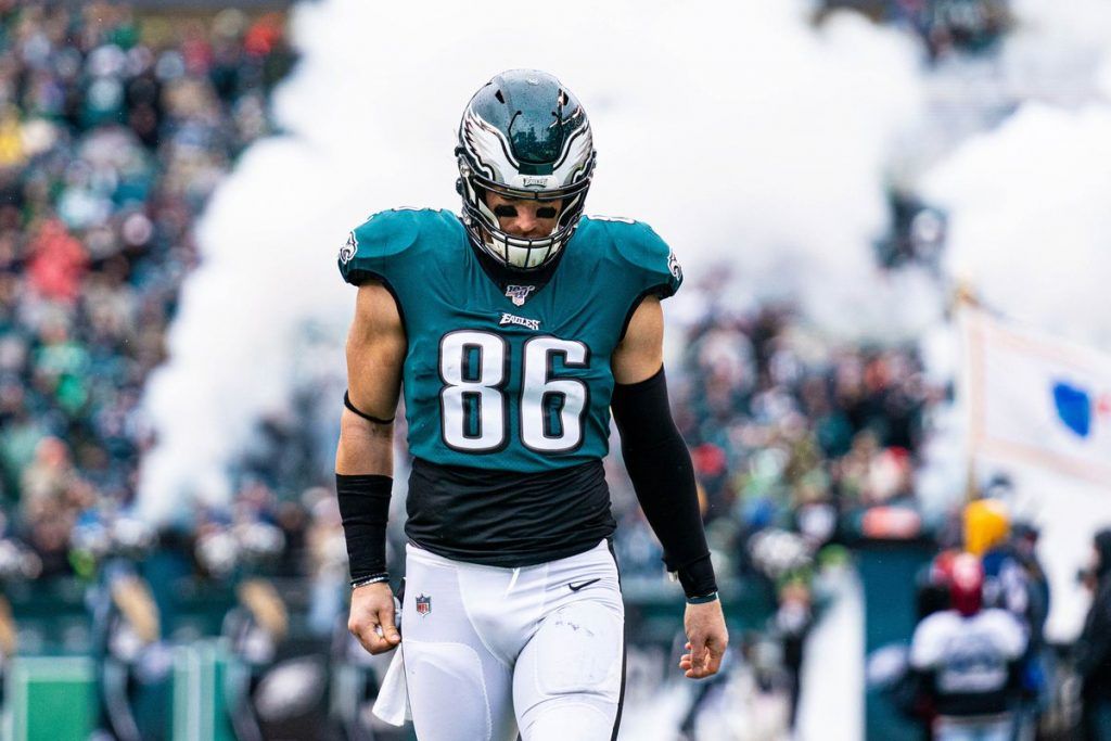 Zach Ertz walks off