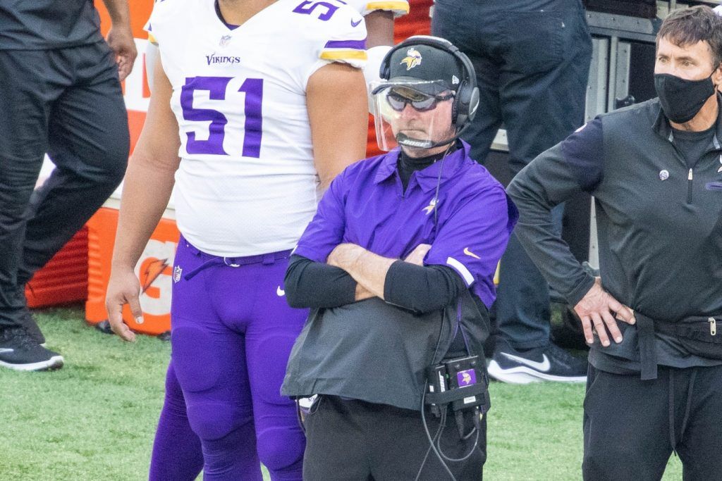 Mike Zimmer on the sideline