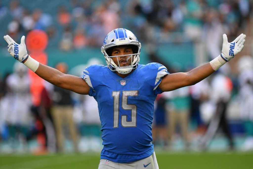 Golden Tate celebrates touchdown