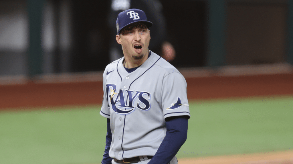 Blake Snell on mound