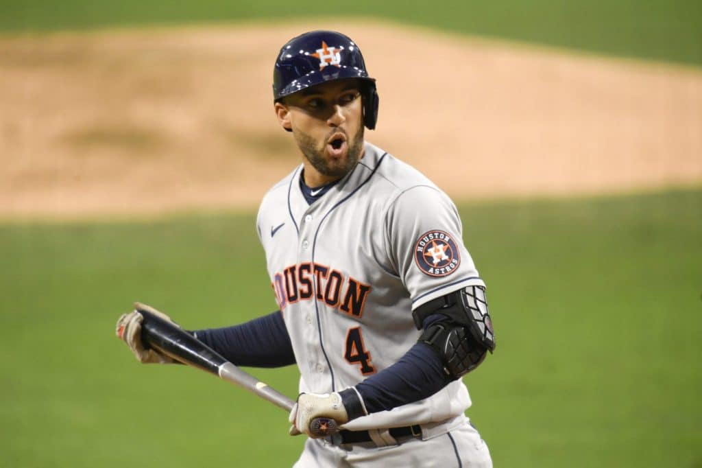 George Springer on base