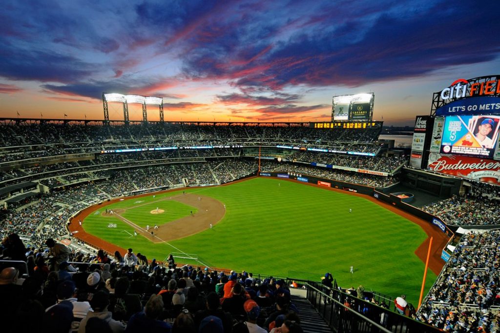 Citi Field at night