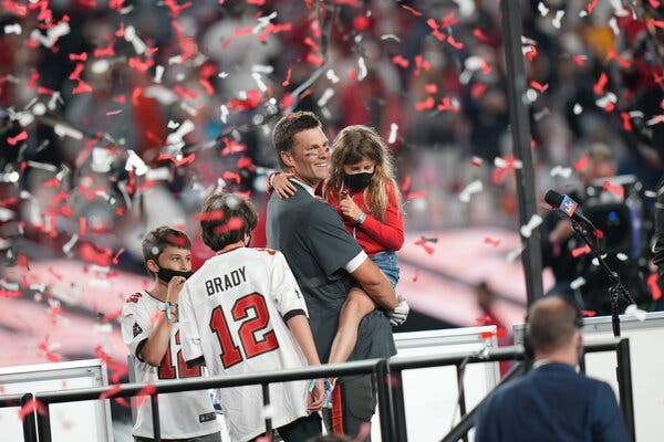 Tom Brady Super Bowl LV celebration